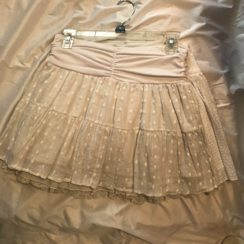 Polka Dot White bebe Skirt